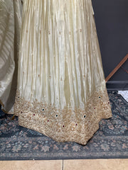 Pastel Shade Tissue Designer Lehenga set