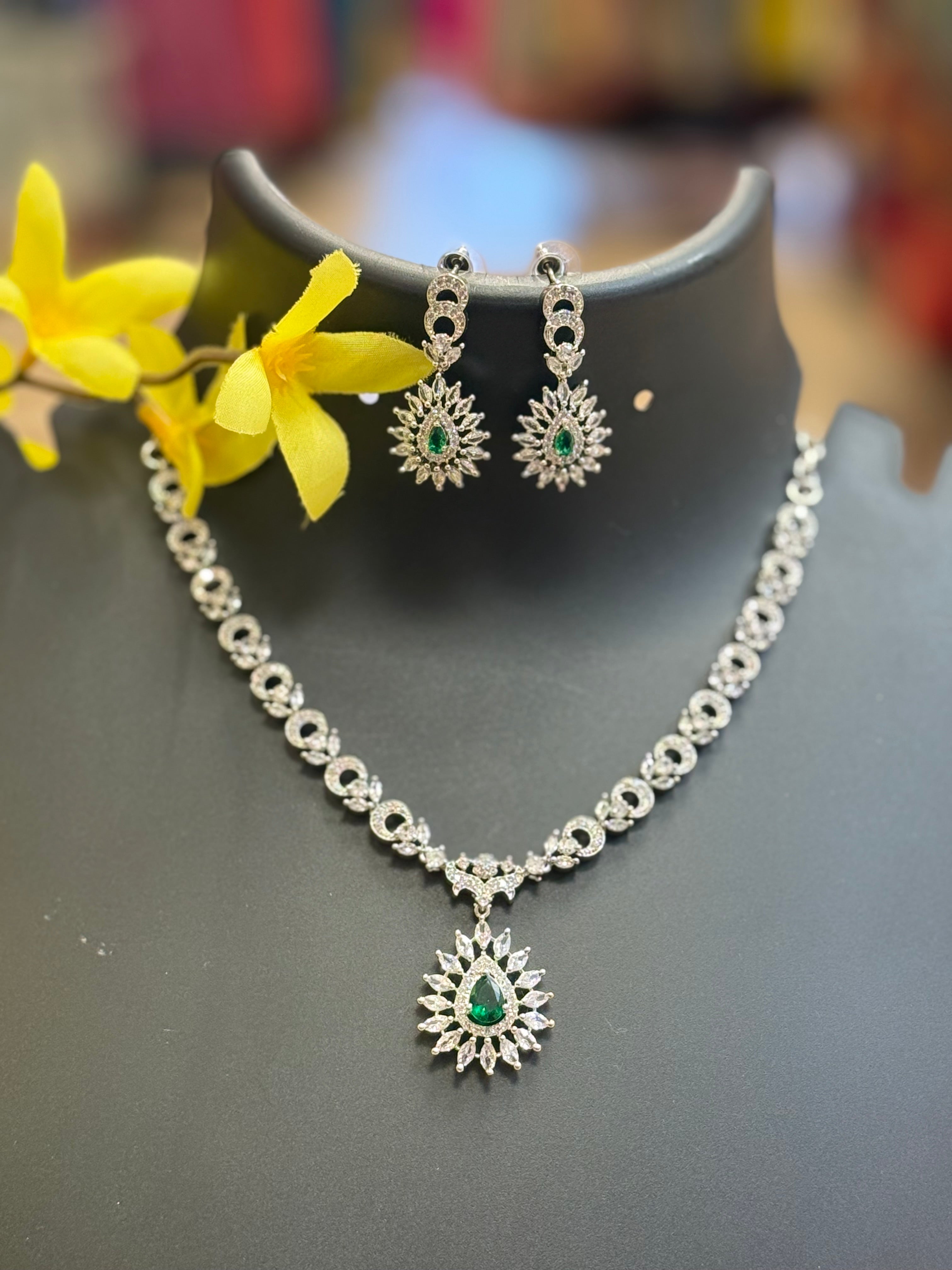 Silver Finish Necklace set