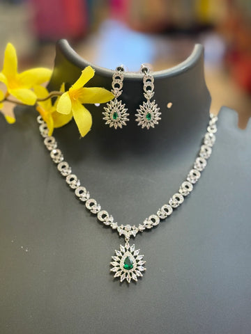 Silver Finish Necklace set