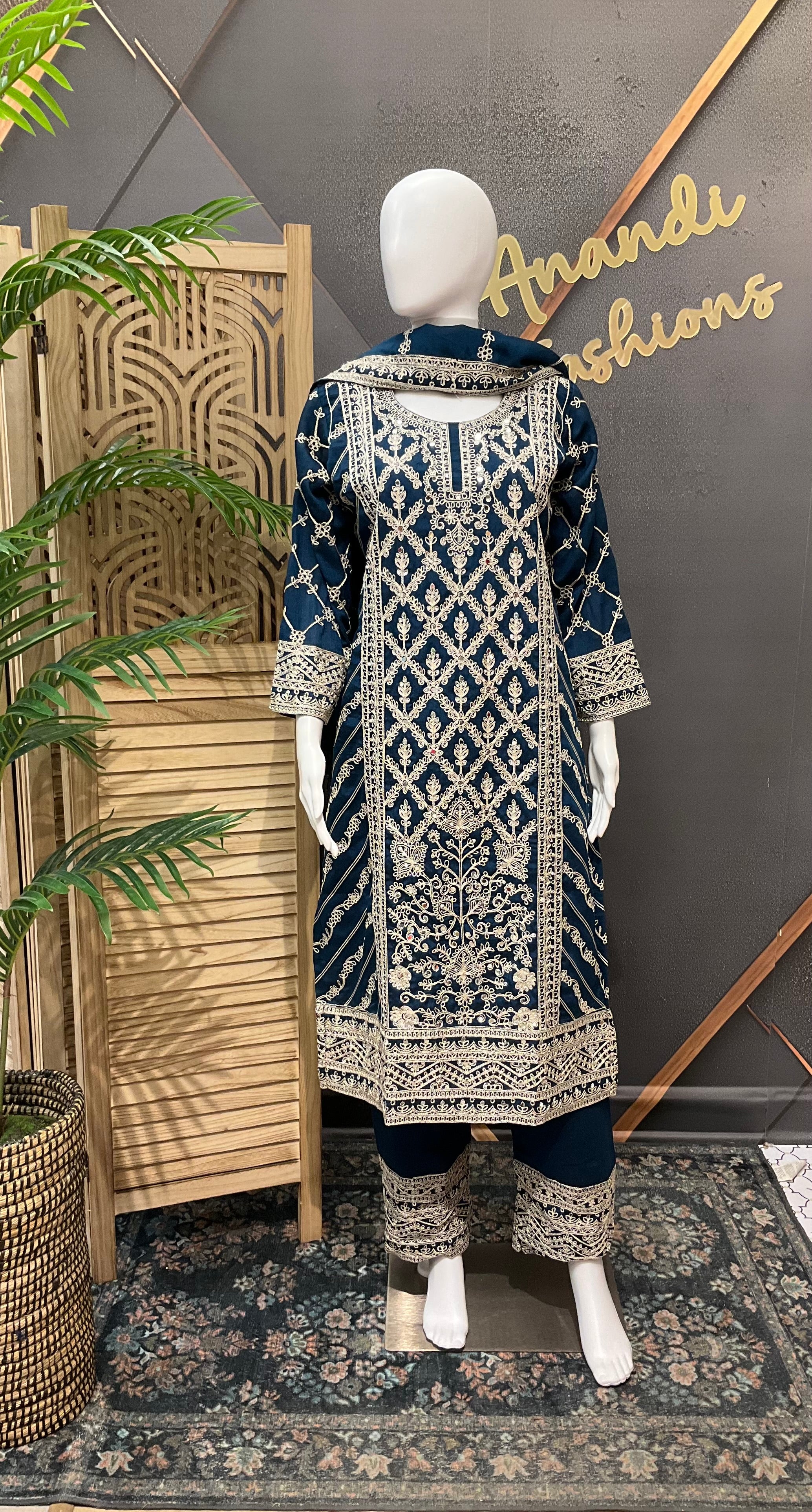 Party Wear - Full Work Kurti sets- Size 42/44