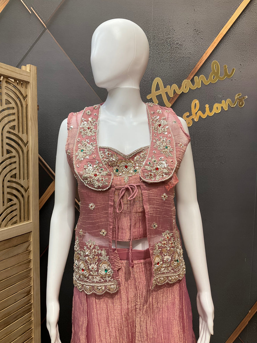 Palazzo set with vest