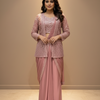 Ready to Wear Saree with Overcoat