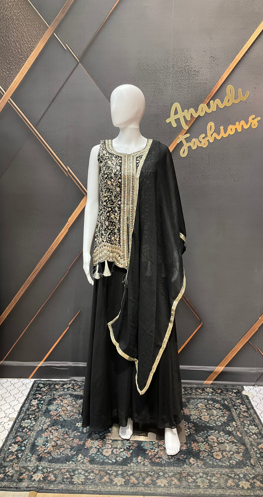 Black Palazzo set