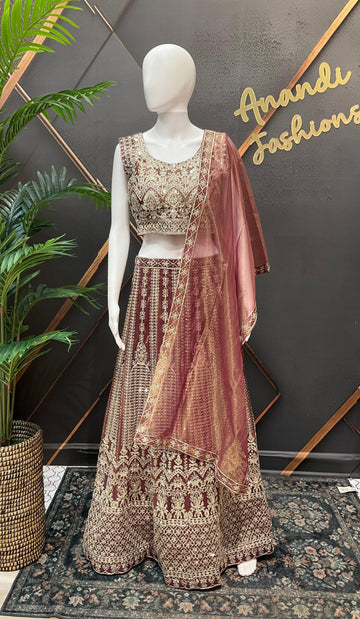 Heavy Embroidery Party Wear Lehenga Set - Bridal & Wedding