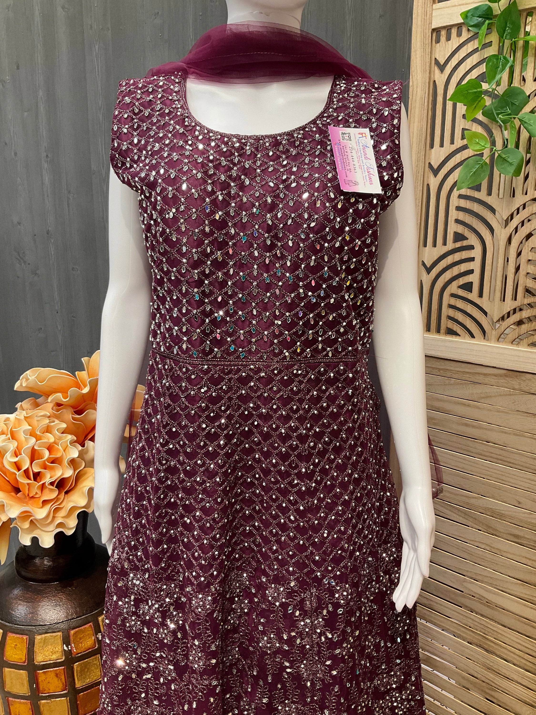 Heavy Party wear Long Dress -Size 42 image 4