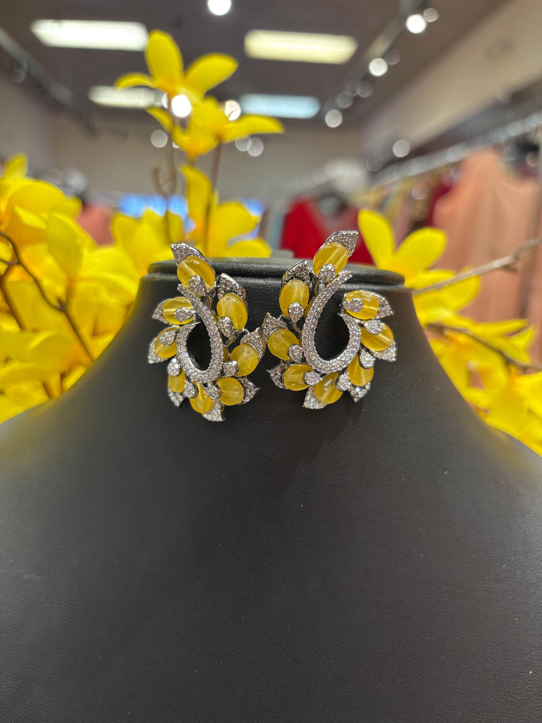 Designer Earrings with Monalisa Beads image 2