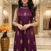 Gajji Silk Kurti with Palazzo Pants Size 44- Elegant Ethnic Set