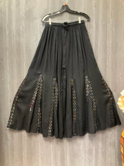 Black Rayon Sharara pants