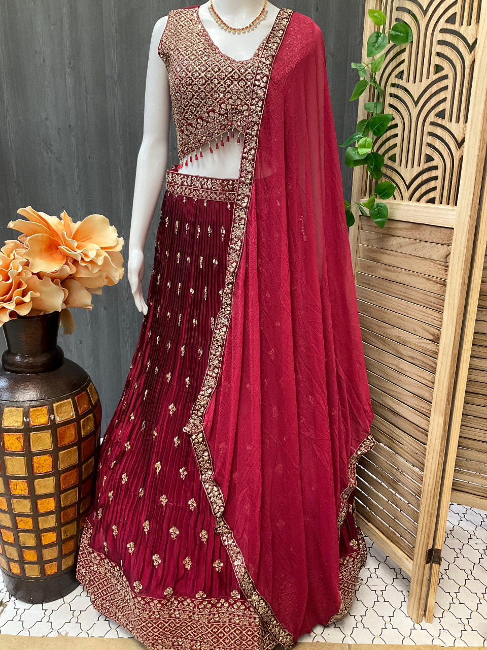 Heavy Work Lehenga set with Alia Cut Style Blouse image 2