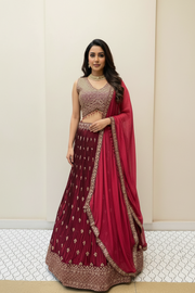 Heavy Work Alia Cut Lehenga Set