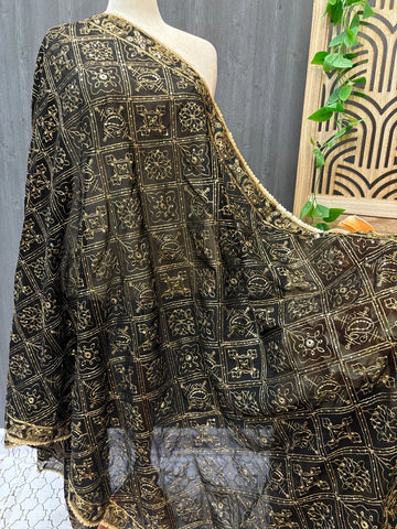 Gold Zari Embroidery Duppattas