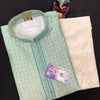 Mens kurta - Light Green Printed