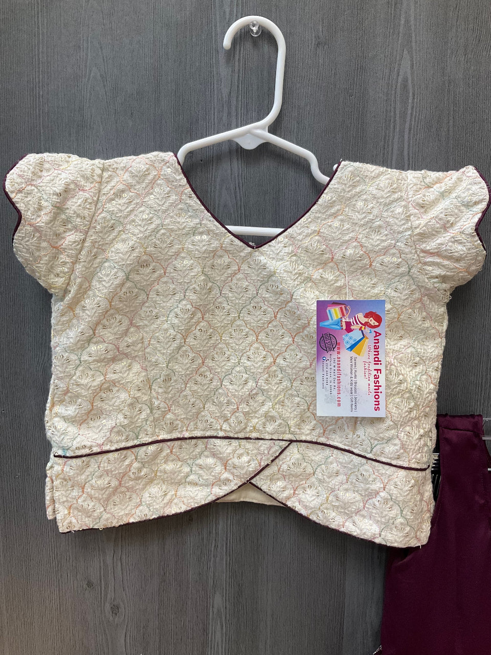 Indian Kids dress with skirt and top fits 4-5  years image 2