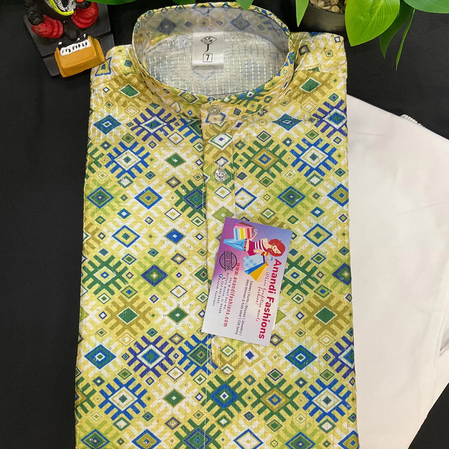 Boys Kurta Pajama - Digital print boys Kurta’s size 1 to 12