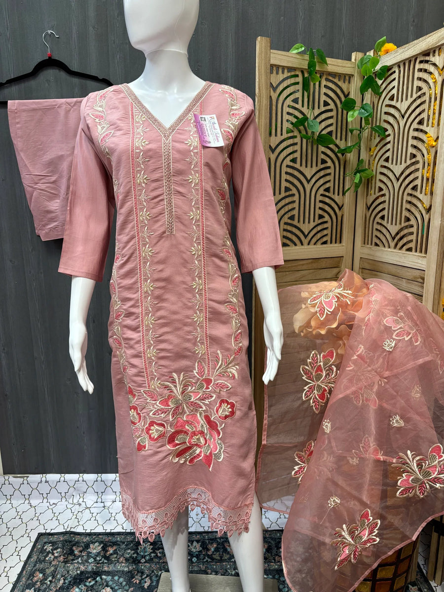 Pastel Pink color Kurti set