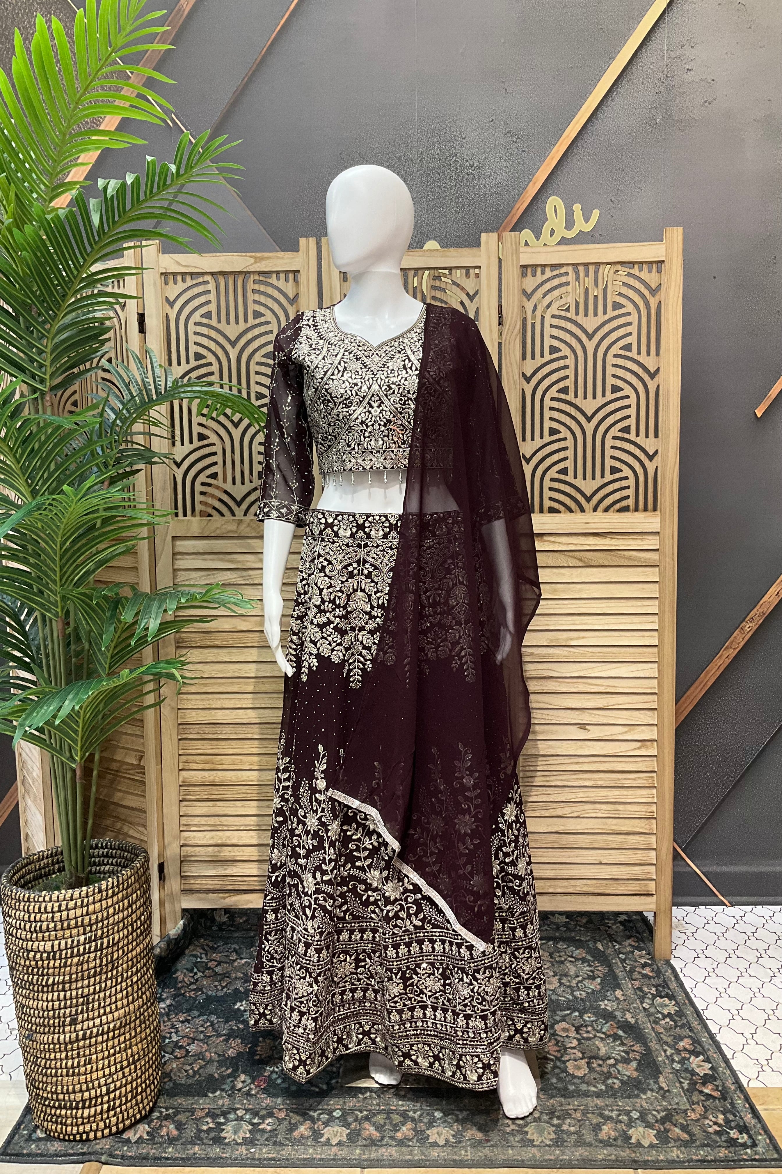 Women’s Georgette Lehenga Set Full Work