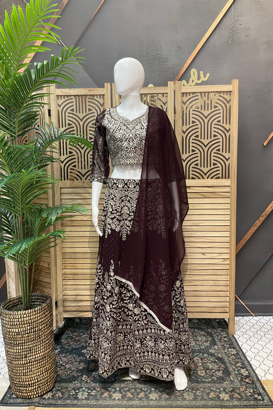 Women’s Georgette Lehenga Set Full Work
