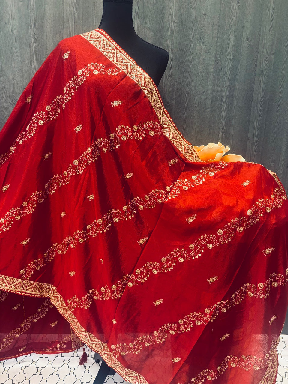 Silk Dupatta - Enchanting Dupattas with Sequin Embellishments image 3