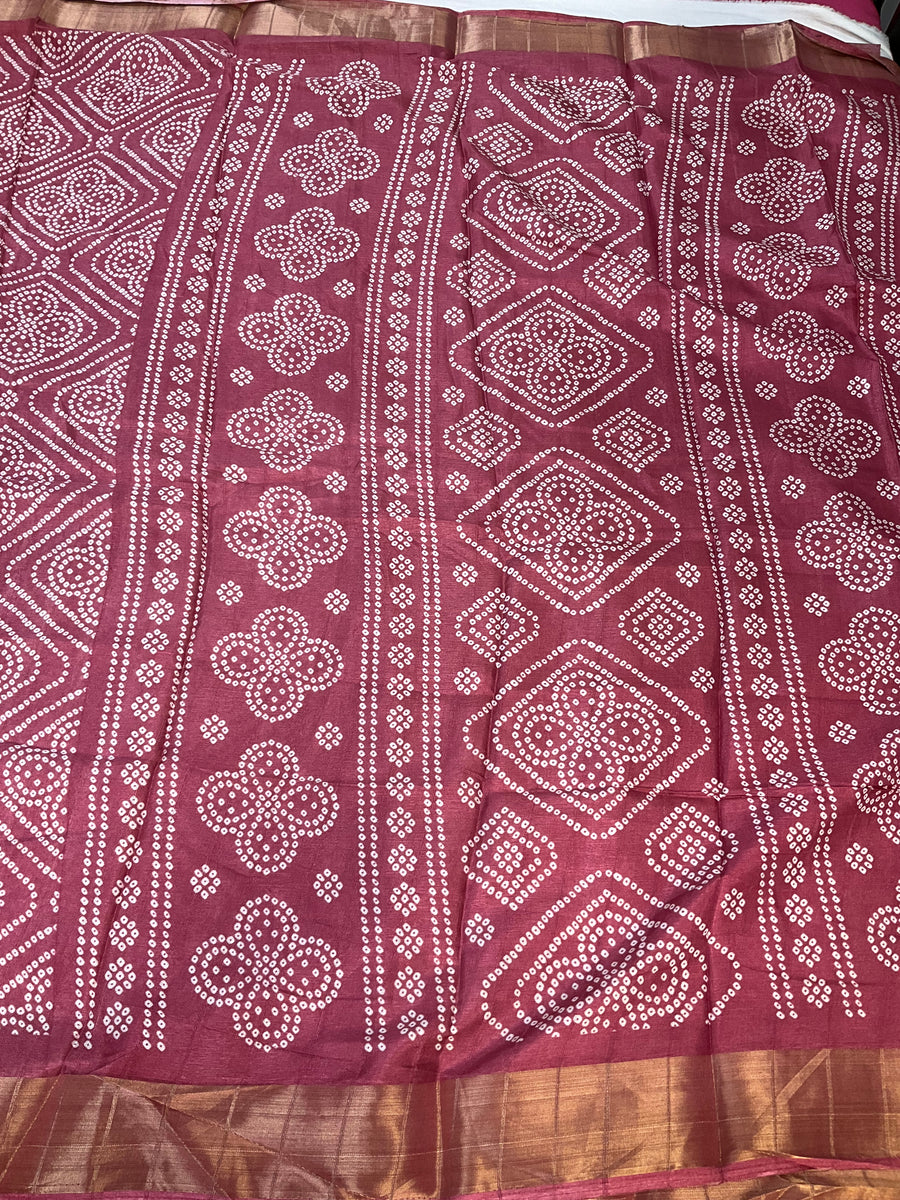 Saree with Bandhini Print