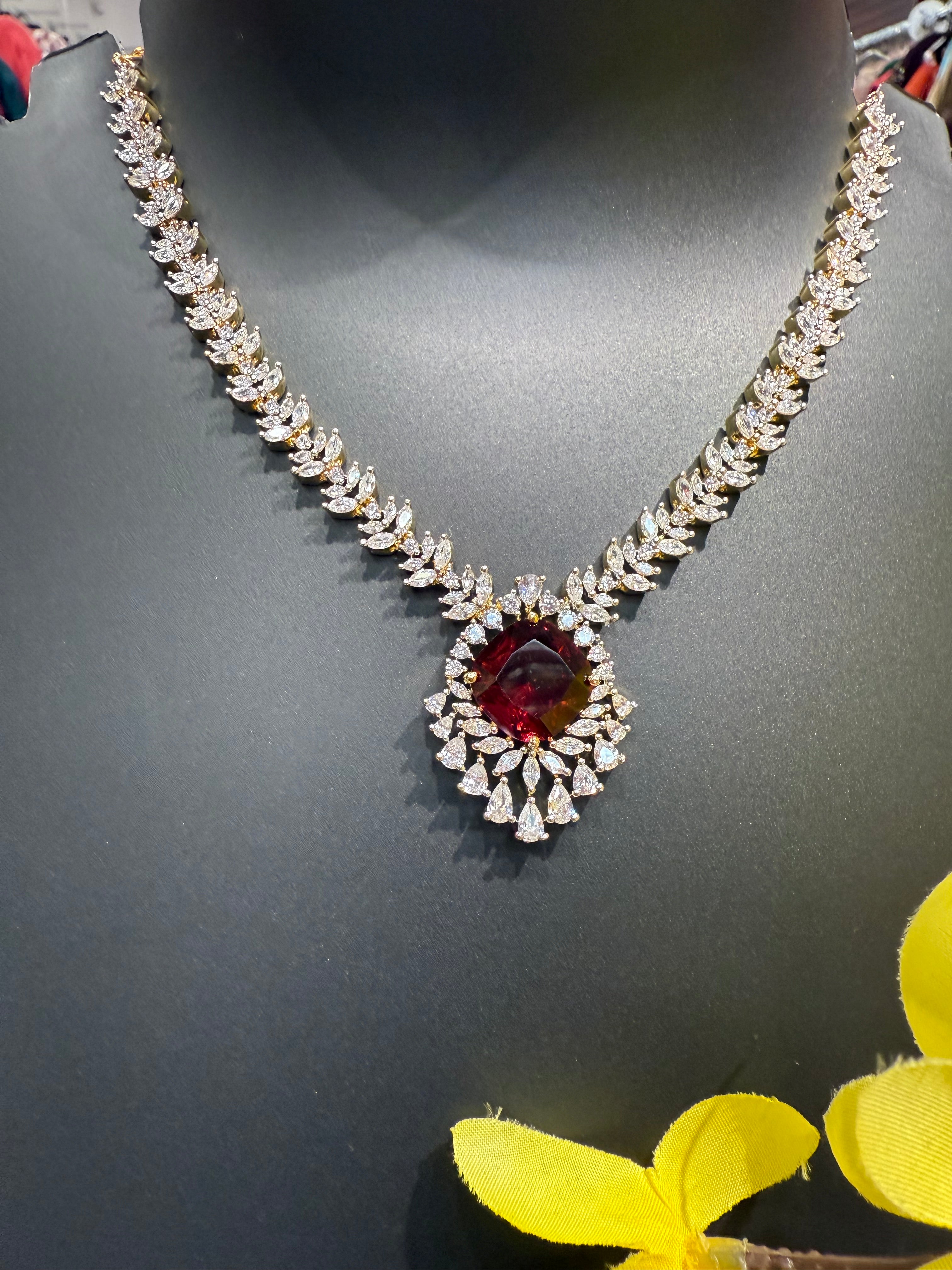 Party Wear CZ Necklace set