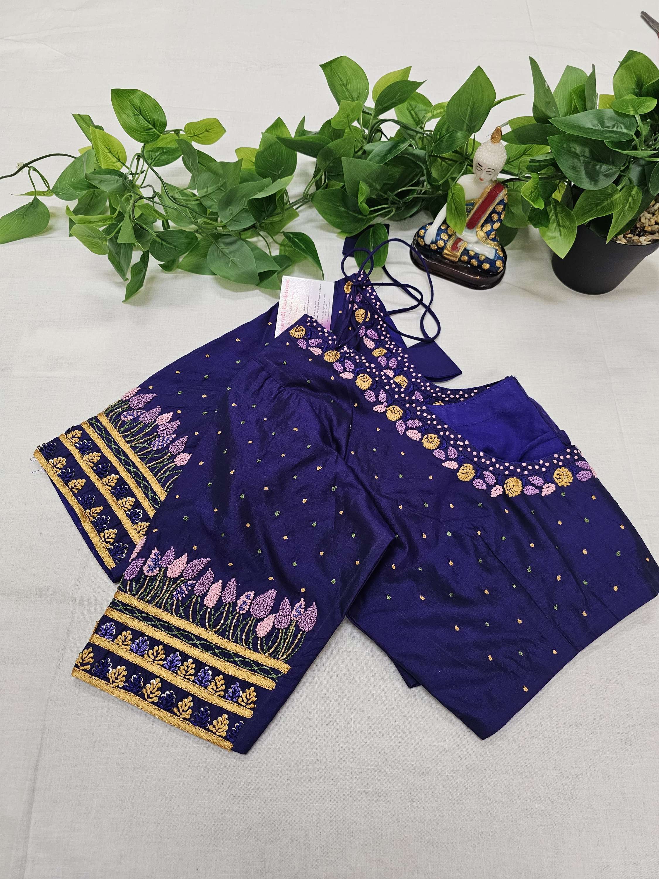 Knot Work on Raw Silk Blouse image 0