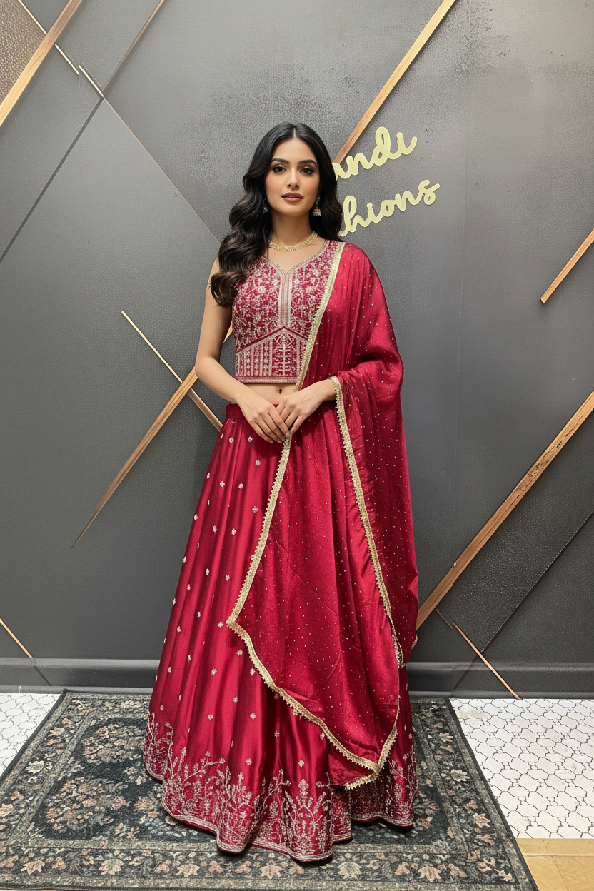 Satin Silk Lehanga sets