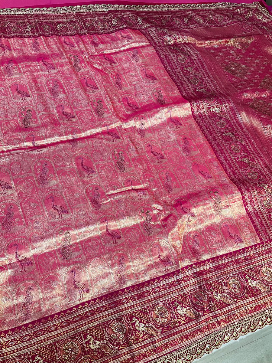 Pink Silk Saree