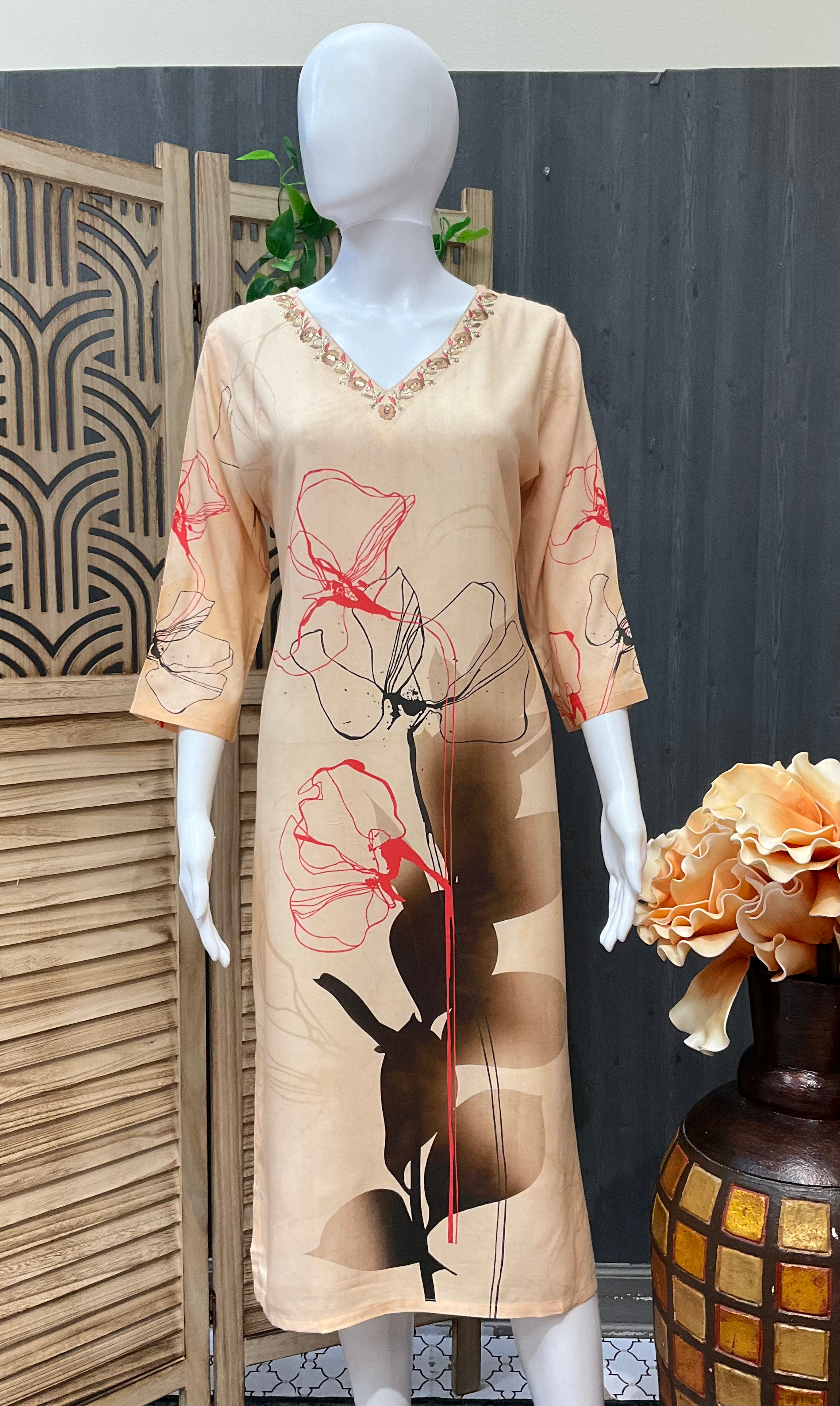 Digital Print Rayon Kurti image 1
