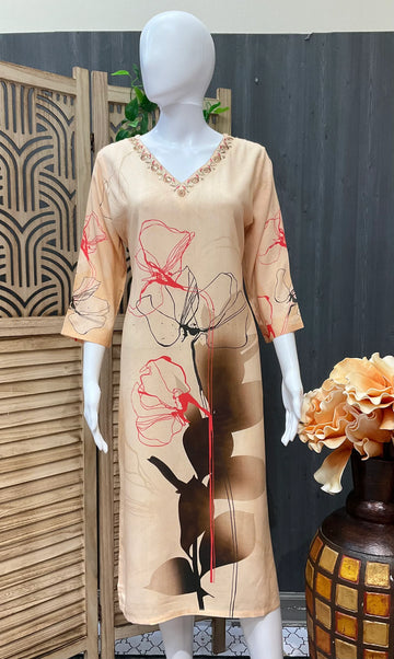 Digital Print Rayon Kurti