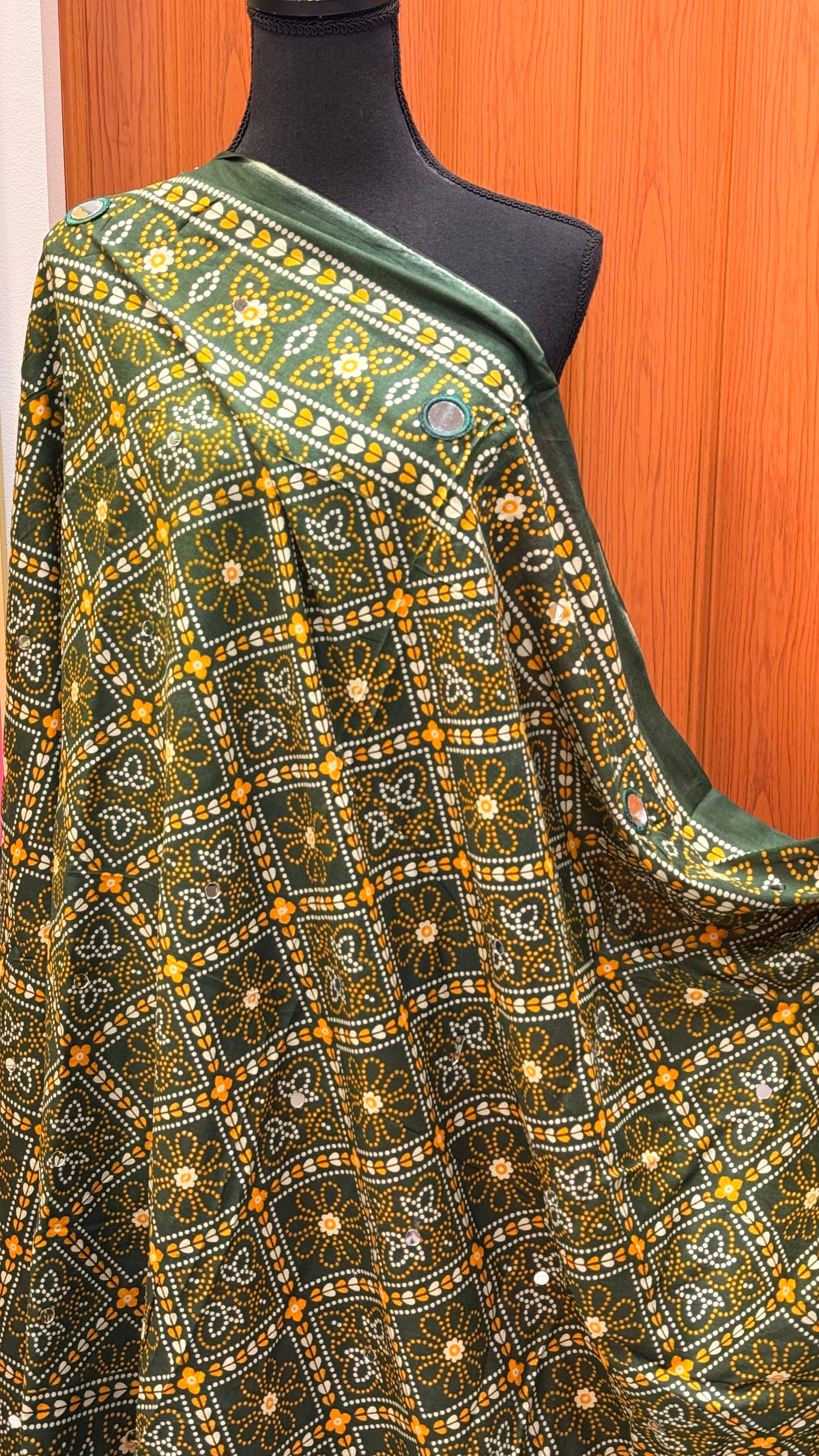 Women's Green Pure Cotton Ajrakh Dupatta - Women - Dupatta - Anandi Fashions