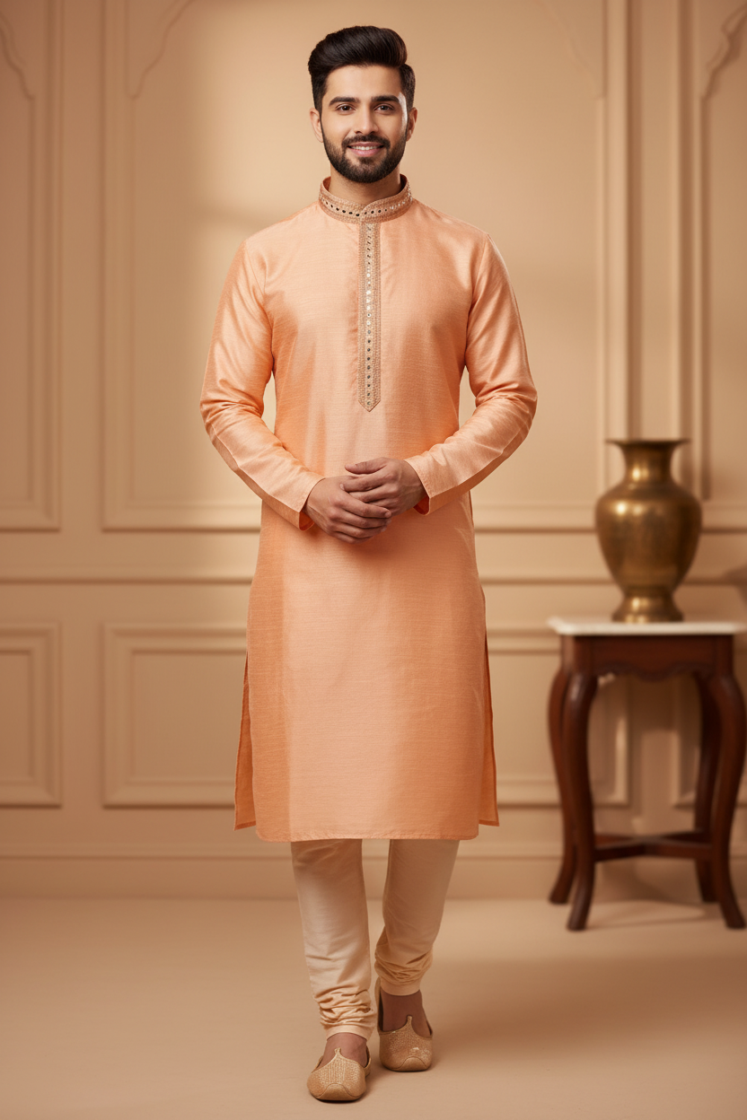 Men’s Elegant Silk Kurta Set