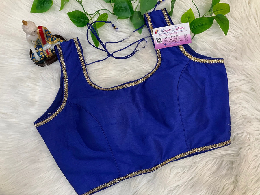 Sleeveless Raw silk blouses