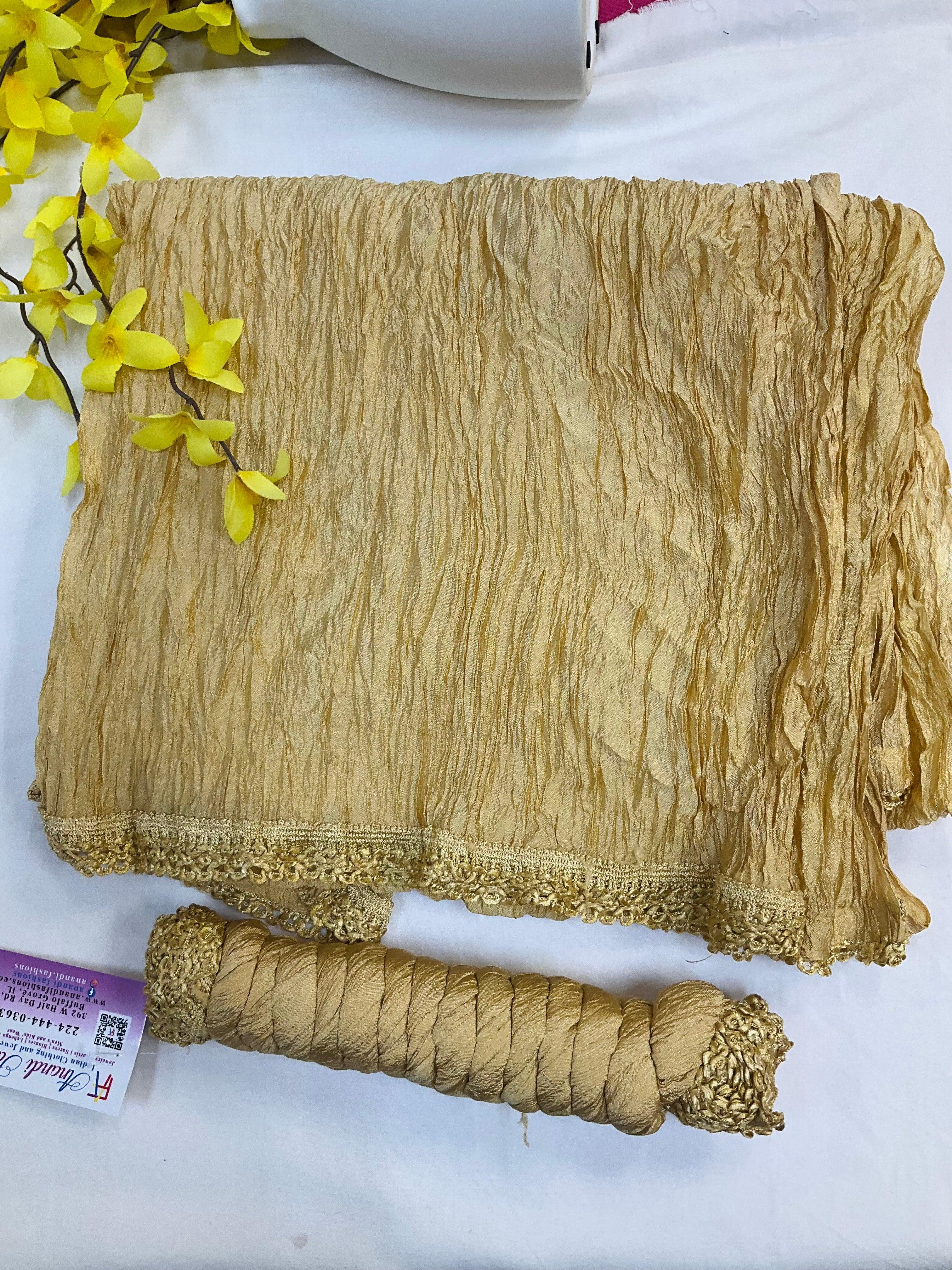 Soft Shimmery Gold Dupatta’s
