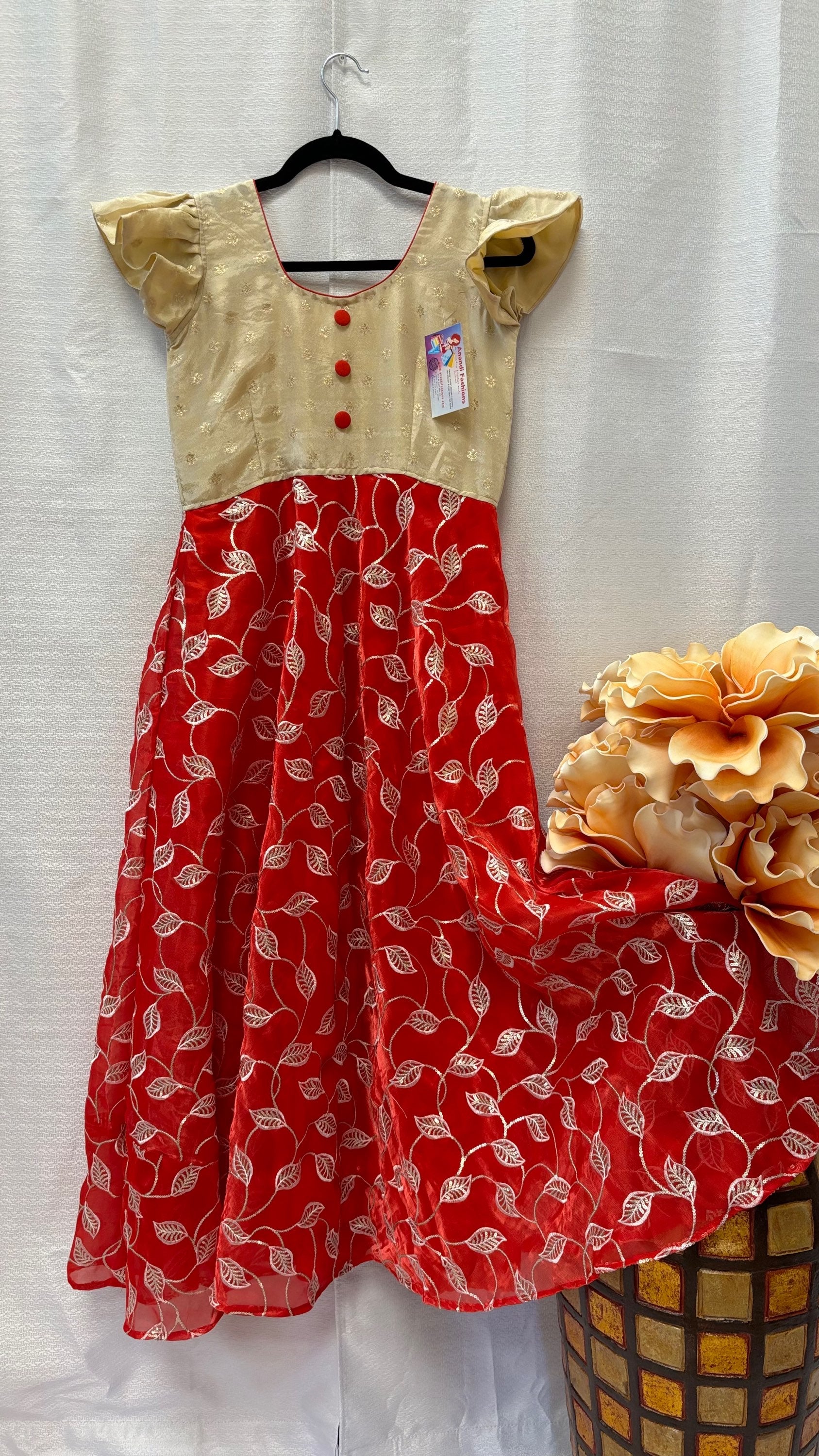 Indian Dresses for Girls - Custom designed Teen girls floor length 11/12 image 0