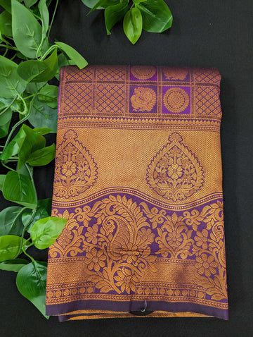 Pure Silk Saree - Copper Zari Work Traditional & Trendy 7 Colors