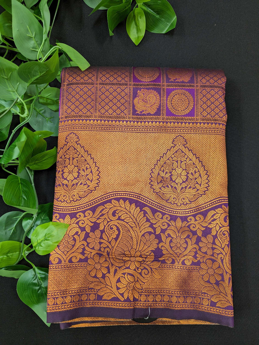 Pure Silk Saree - Copper Zari Work Traditional & Trendy 7 Colors