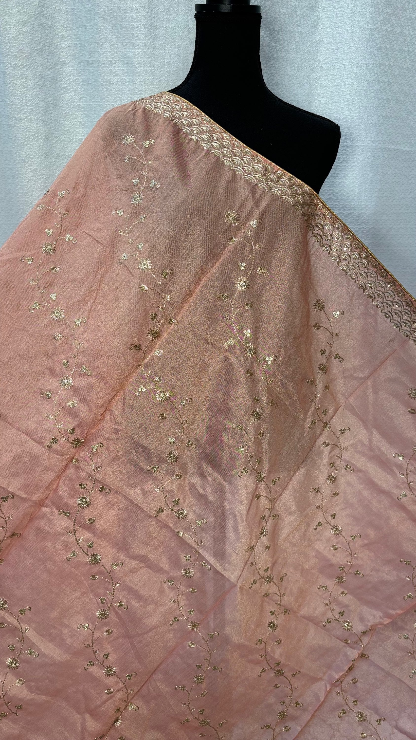 Dupatta for Women - Elegant Shimmery Zari work Dupattas image 4