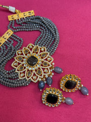 Grey Beads Choker set