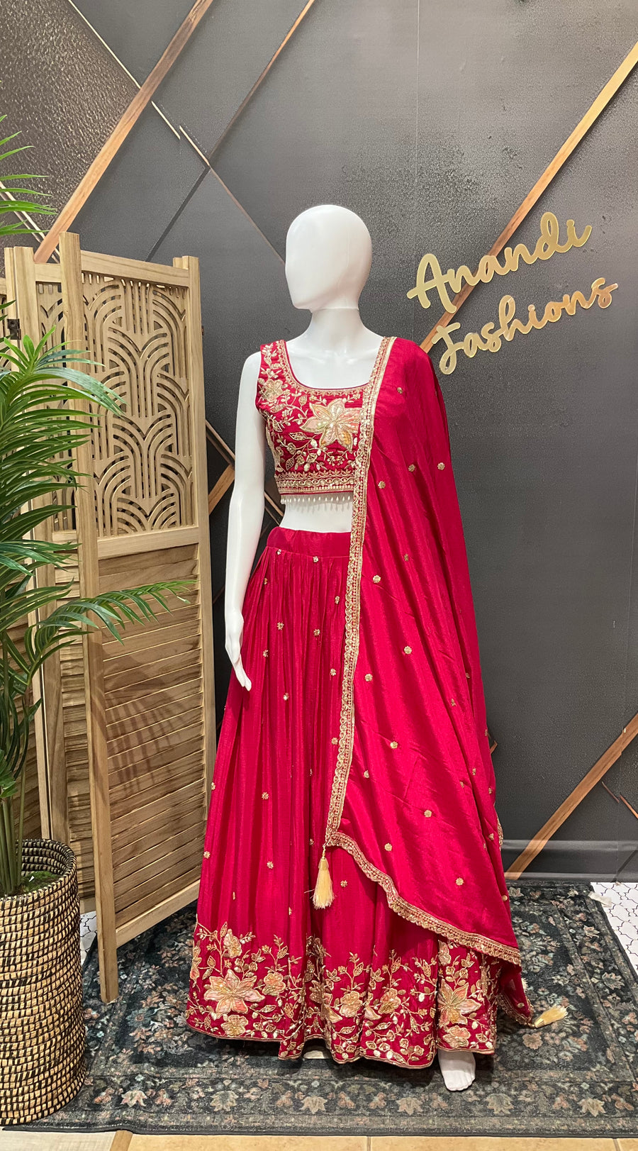 Pink Designer Lehanga set