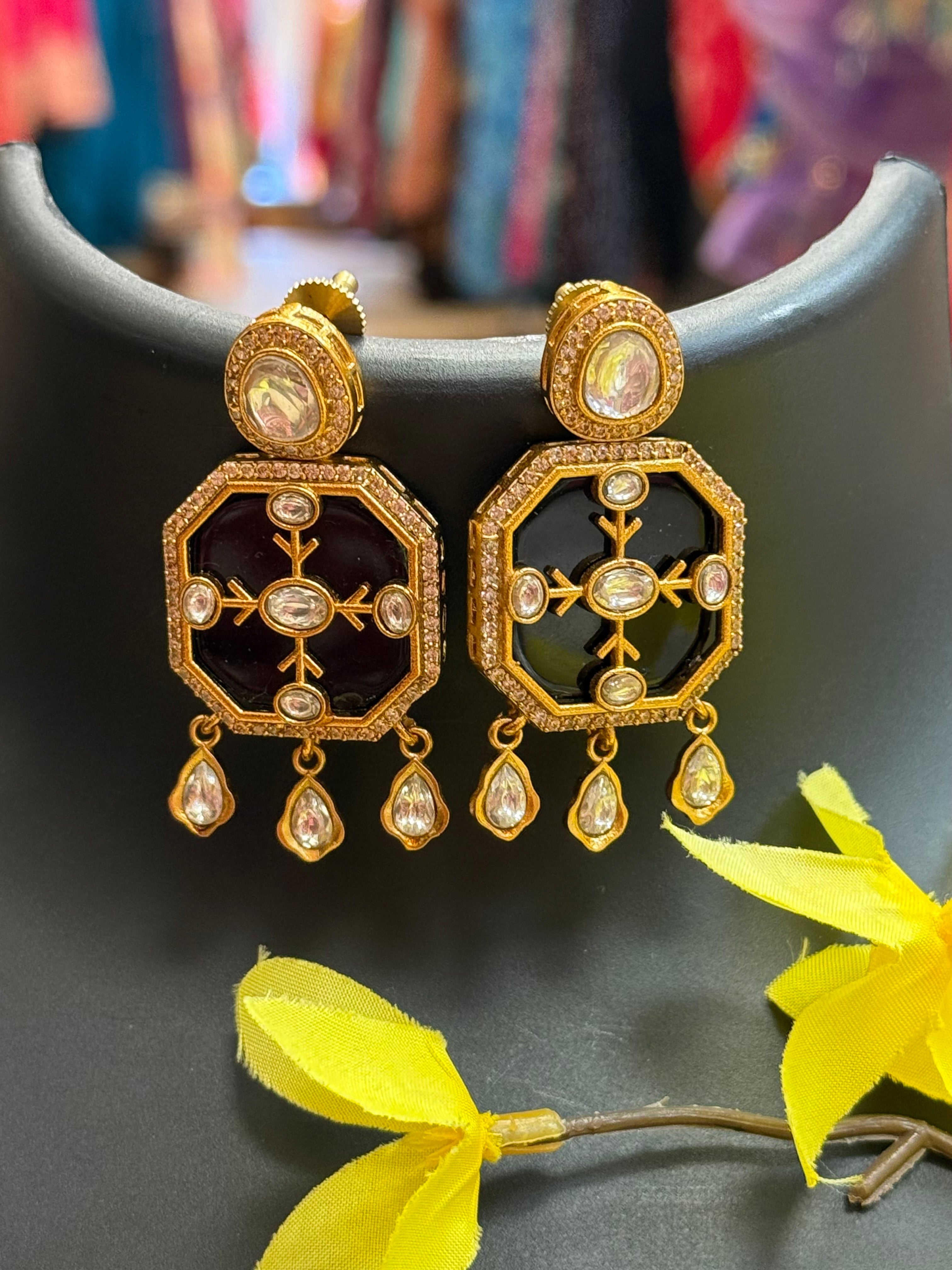 Designer Style Kundan Earrings