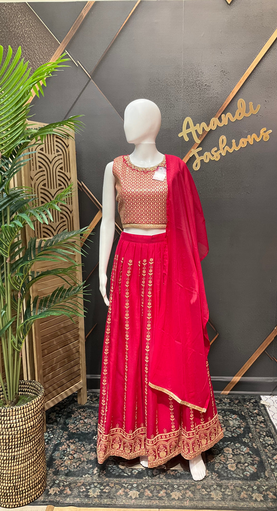 Pink teenage Girls Lehenga set with Embroidery work