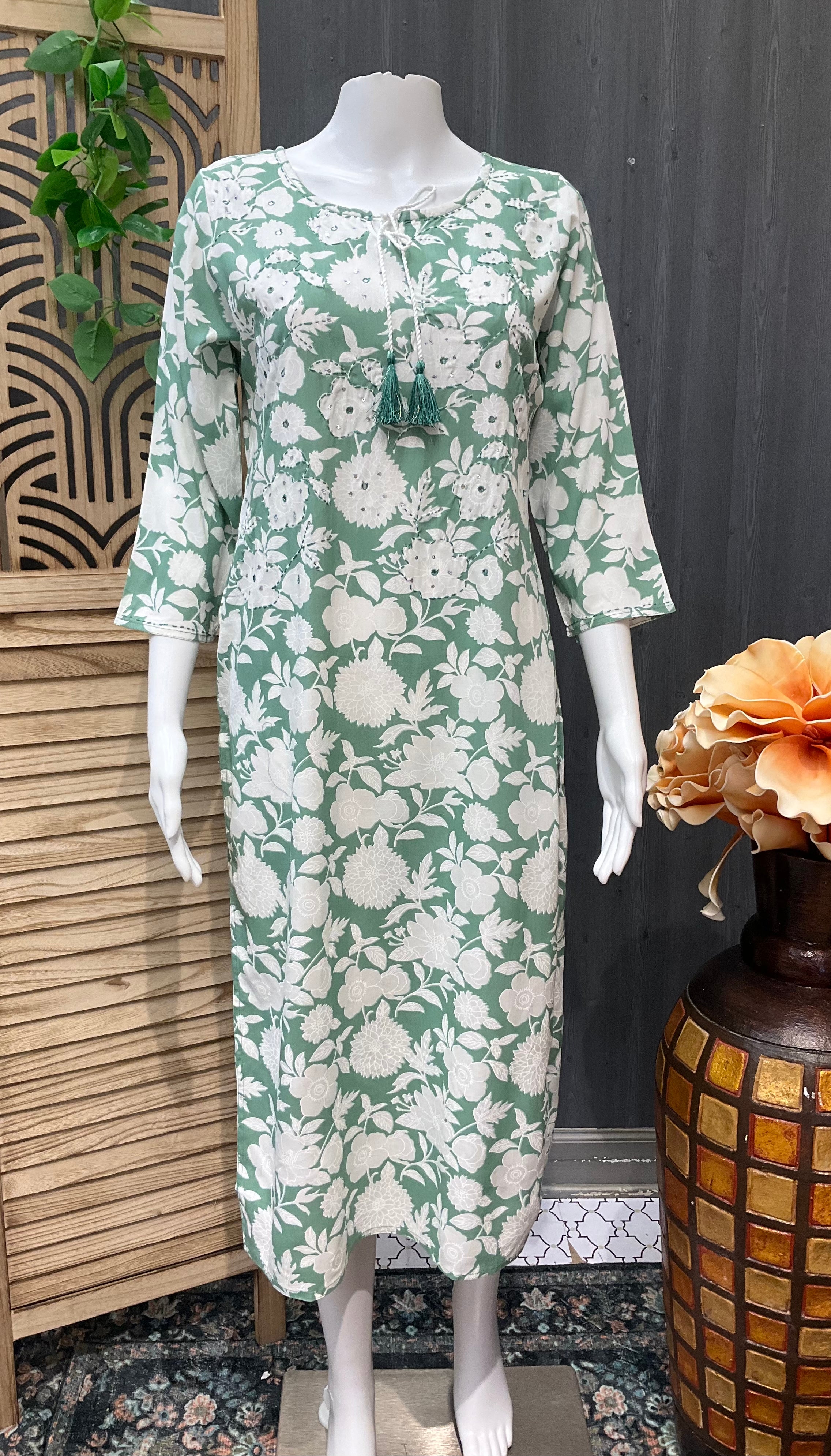 Pure Cotton-Floral Kurti- Size 38/42