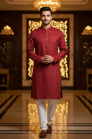 Men’s Pure Cotton Kurta Set – Plus Size - Mens - Kurta Set - Anandi Fashions