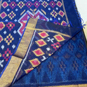 Blue Handloom Ikkat Saree | Pure Seico Silk Traditional Indian Saree