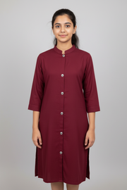 Teens Girls with Collar Neck Kurti
