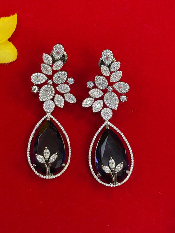 Statement Earrings- Silver Finish Earrings