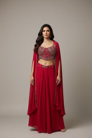 Pink ready to wear saree