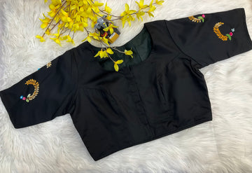 Black Work Blouse- Size 40