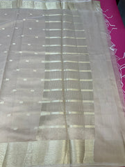 Women’s Beige color Benarasi Cotton Silk Saree