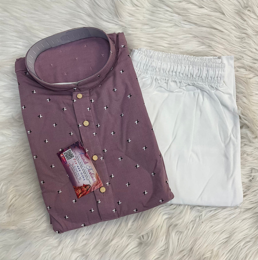 Purple Mens kurta set